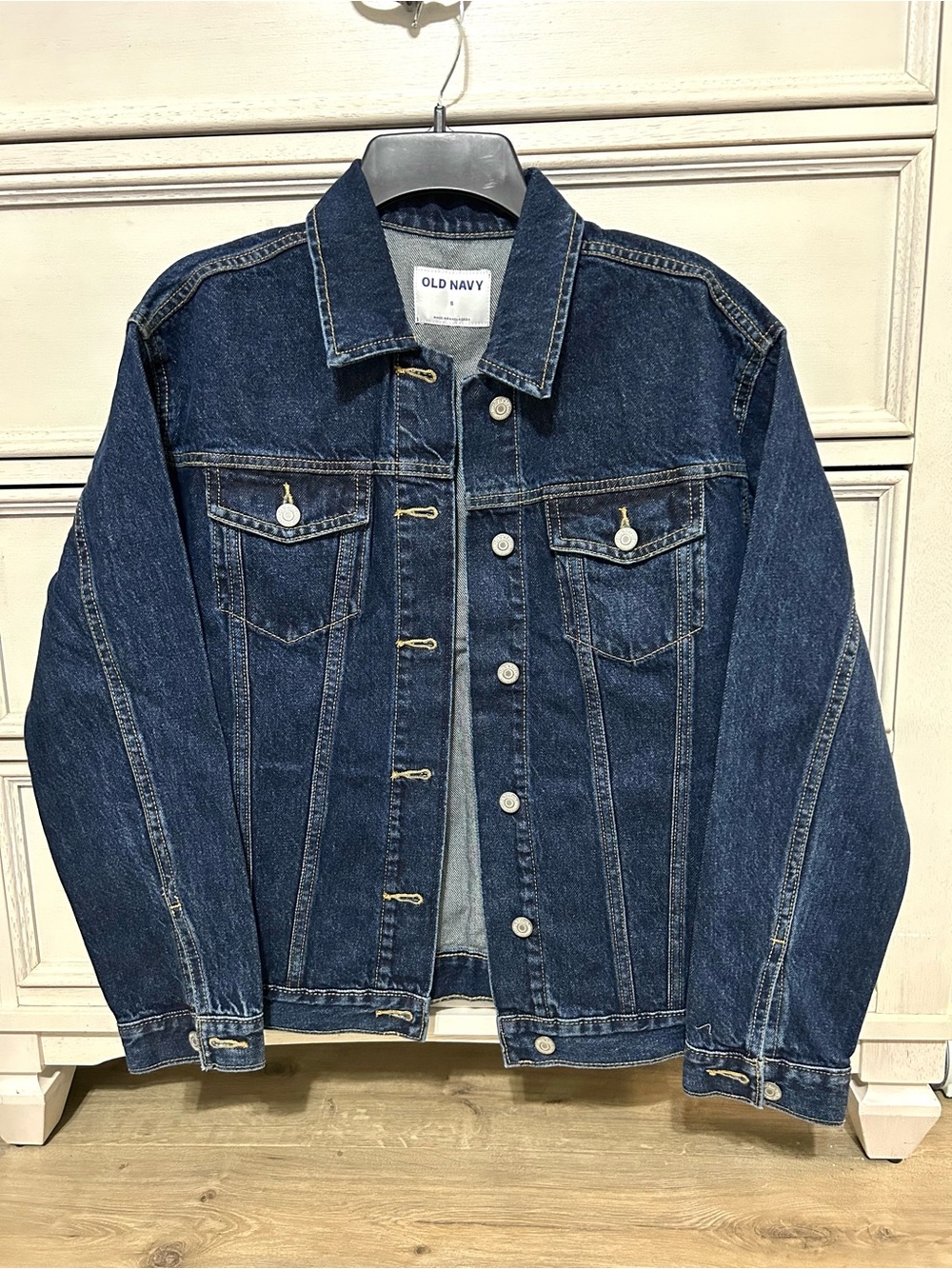 NWT Old Navy Women’s Boyfriend Fit Dark Blue Denim Jacket